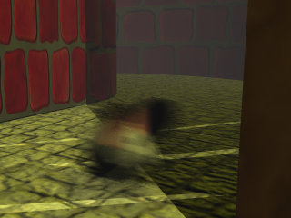 Closeup of the motion blurred rat